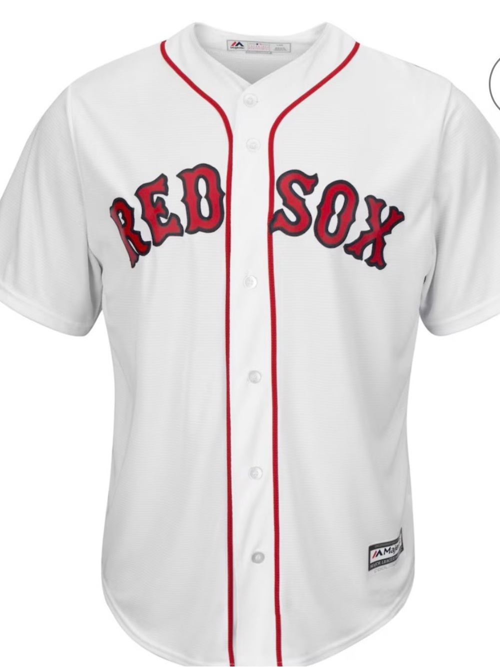 Majestic White and Red Boston 'Red Sox' Replica Baseball Jersey